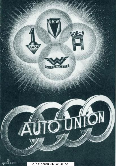 istoria audi este una dintre cele mai colorate povesti din istoria in general. emblema audi cu cele